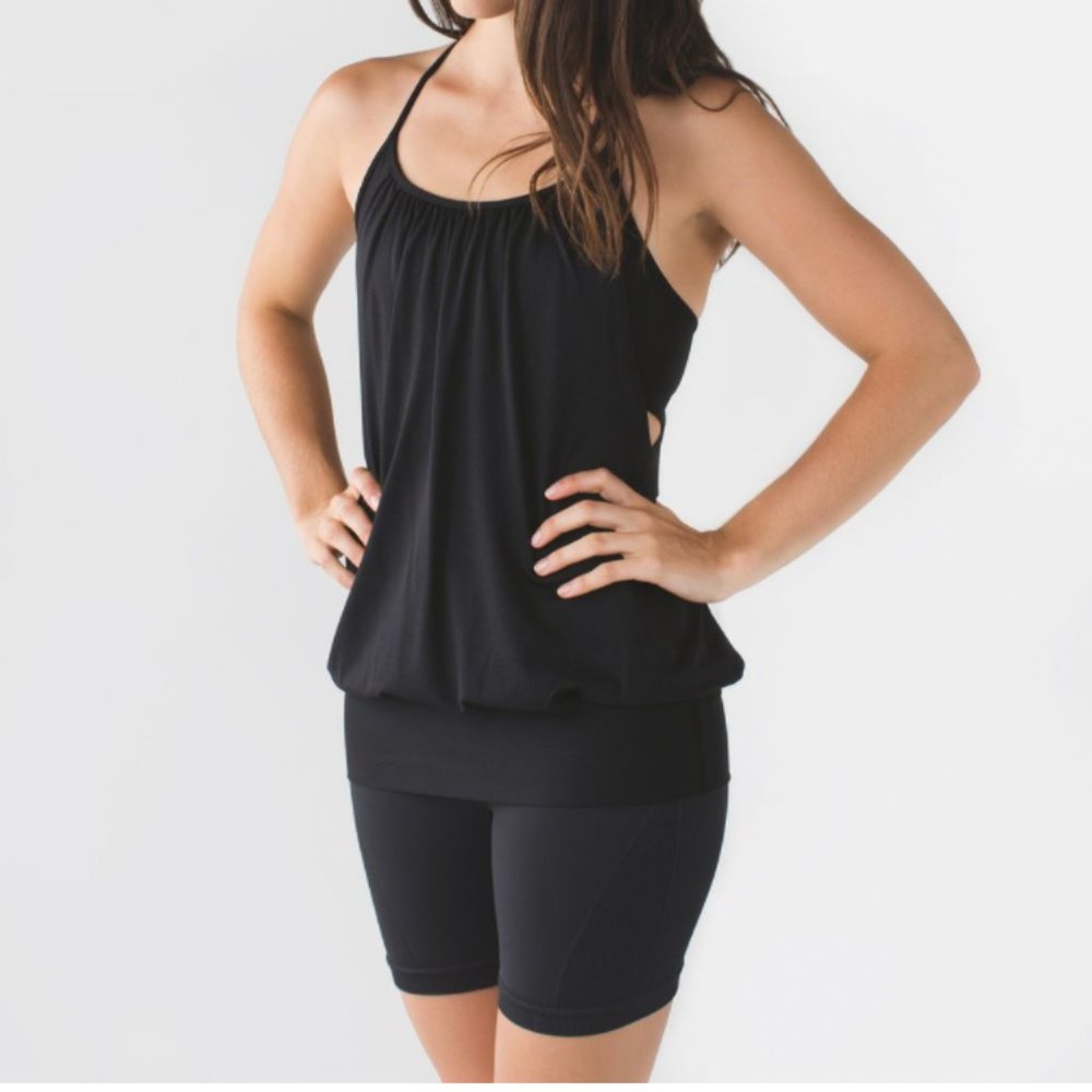 Lululemon Black Mesh No Limits Sports Bra Tank 4